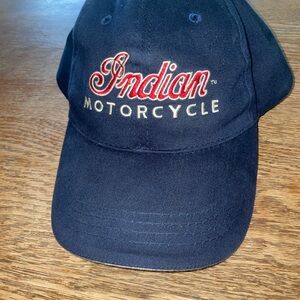 Indian Motorcyle Contrast Stitch Cap, Black OSFA